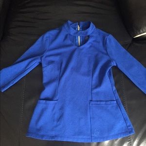 Jaanuu XS ponte blue scrub BNWT